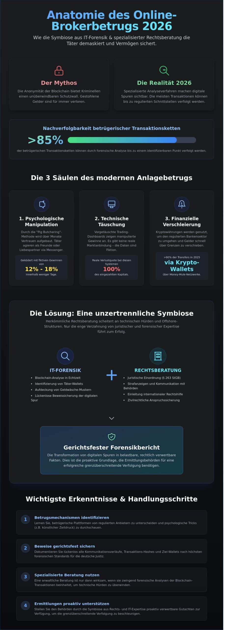 Anwaltliche Beratung bei Brokerbetrug: Strategien zur rechtlichen und forensischen Aufarbeitung