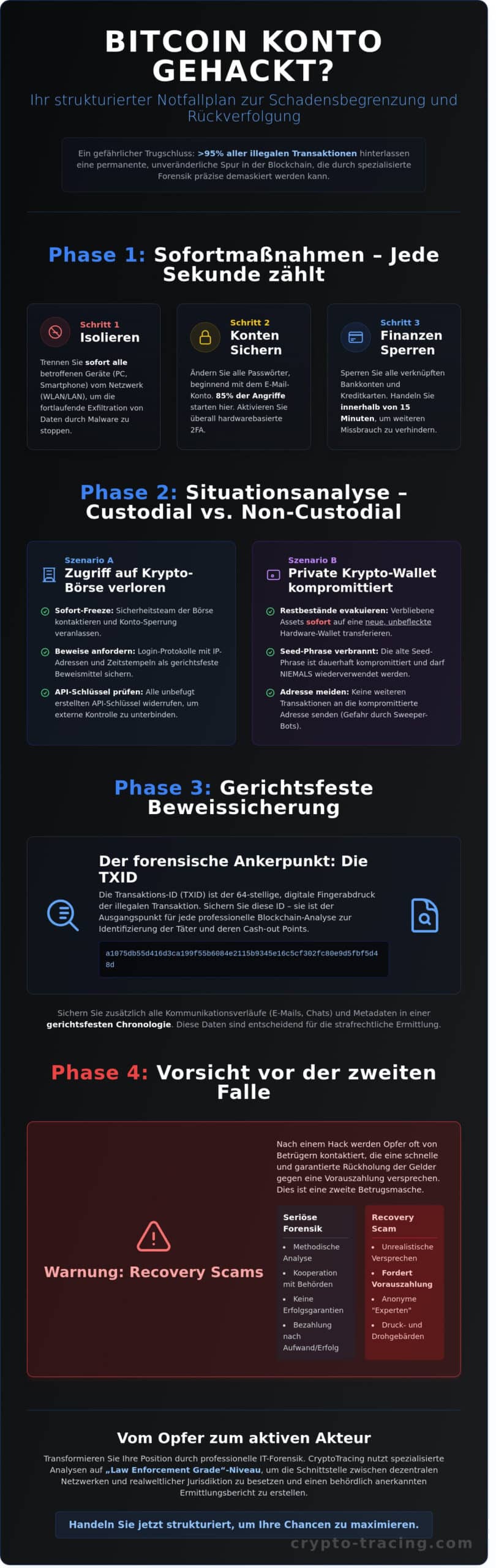 Bitcoin Konto gehackt: Was tun? Der professionelle Notfallplan für 2026