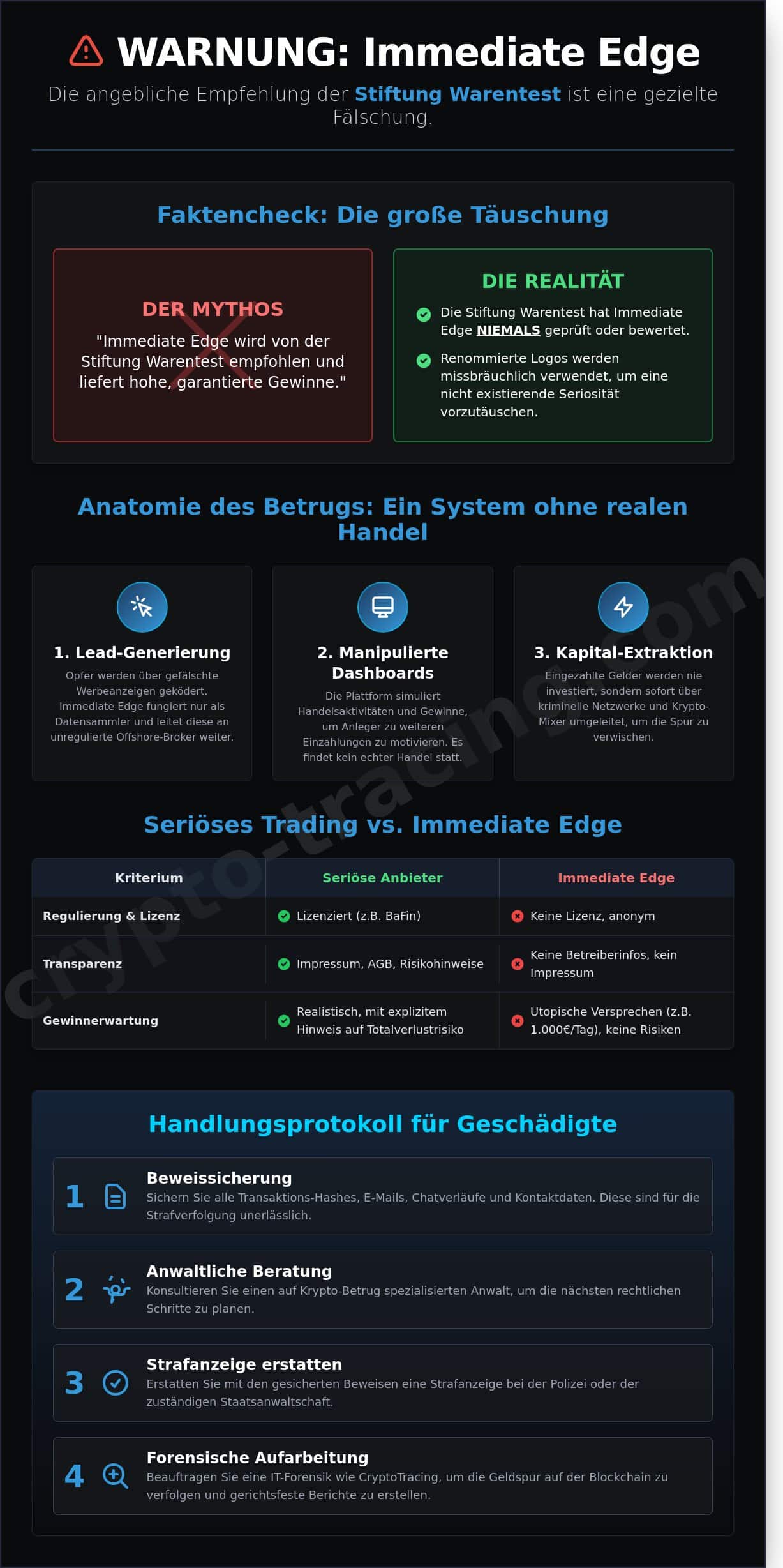 Immediate Edge und Stiftung Warentest: Die Fakten hinter der Betrugsmasche